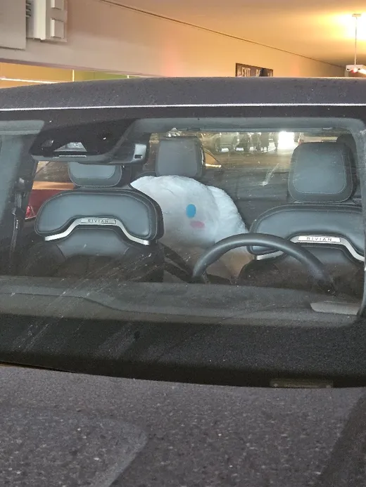 Big Cinna in the truck