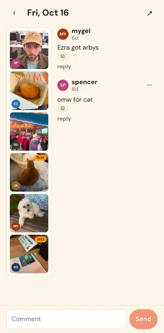 A revealed Tutti strip with comments