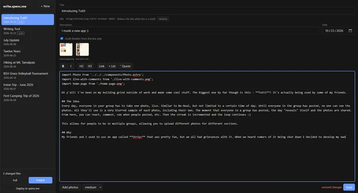 Screenshot of the tool